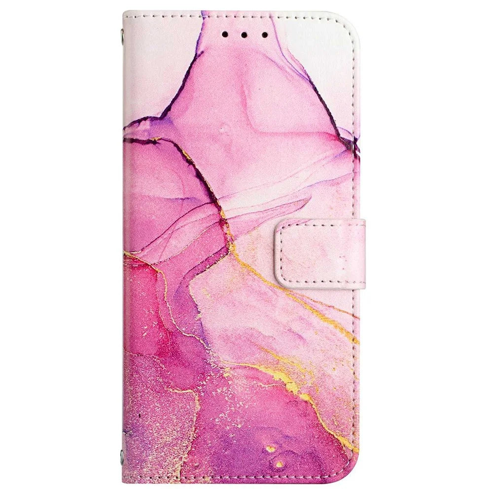 YB Pattern Printing Leather Series-5 for Samsung Galaxy S20 FE 2022/S20 FE 4G/S20 FE 5G/S20 Lite/S20 Fan Edition/S20 Fan Edition 5G Marble Pattern Leather Case Wallet Stand Phone Shell - Pink Purple Gold LS001 - 2