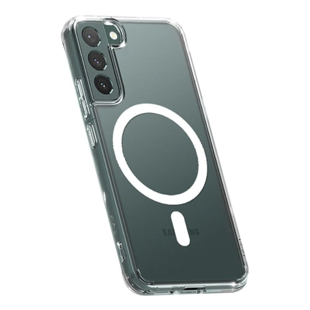 Crystal Magnetic Phone Case for Samsung Galaxy S22+ 5G Flexible TPU Phone Protector Shockproof Slim Cover - 2