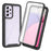 Hybrid Phone Case for Samsung Galaxy A33 5G, PC+TPU All-Round Protection with PET Screen Protector - Black - 1
