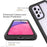 Hybrid Phone Case for Samsung Galaxy A33 5G, PC+TPU All-Round Protection with PET Screen Protector - Black - 2