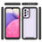 Hybrid Phone Case for Samsung Galaxy A33 5G, PC+TPU All-Round Protection with PET Screen Protector - Black - 5