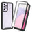 PC+TPU Hybrid Phone Case for 	Samsung Galaxy A53 5G, Complete Covering Design with PET Screen Protector - Black - 1
