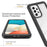 PC+TPU Hybrid Phone Case for 	Samsung Galaxy A53 5G, Complete Covering Design with PET Screen Protector - Black - 4