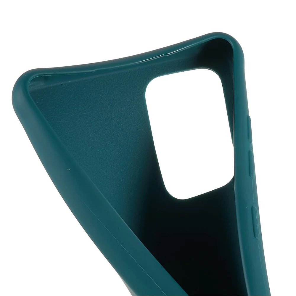 For Samsung Galaxy A53 5G Flexible Matte TPU Phone Cover with Wide Strap All-Round Protection Case - Dark Green - 6