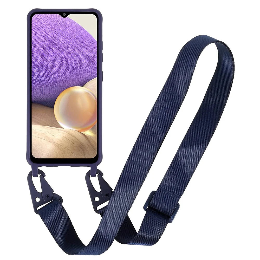 For Samsung Galaxy A32 4G (EU Version) Precise Cutout Matte Frosted Phone Case Anti-Scratch Soft TPU Back Shell - Dark Blue - 2