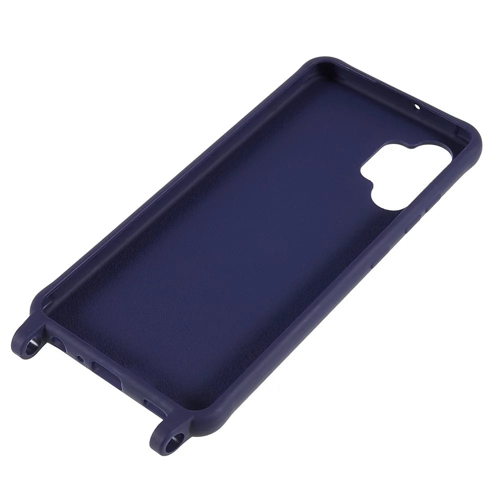 For Samsung Galaxy A32 4G (EU Version) Precise Cutout Matte Frosted Phone Case Anti-Scratch Soft TPU Back Shell - Dark Blue - 7