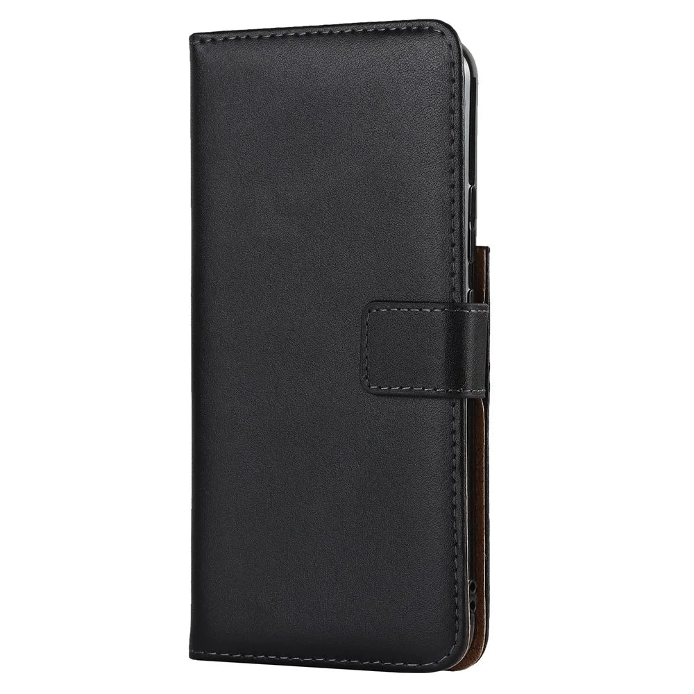 For Samsung Galaxy S22 5G Shockproof Flip Phone Cover Genuine Leather Wallet Stand Phone Case Stand Phone Shell - 6