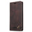GQ.UTROBE 008 Series Skin-Touch Feeling Leather Case for Samsung Galaxy A13 4G, RFID Blocking Shockproof Anti-fall Stand Wallet Phone Shell - Coffee - 2