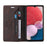 GQ.UTROBE 008 Series Skin-Touch Feeling Leather Case for Samsung Galaxy A13 4G, RFID Blocking Shockproof Anti-fall Stand Wallet Phone Shell - Coffee - 4