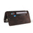 GQ.UTROBE 008 Series Skin-Touch Feeling Leather Case for Samsung Galaxy A13 4G, RFID Blocking Shockproof Anti-fall Stand Wallet Phone Shell - Coffee - 6
