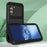 LOVE MEI Shockproof Metal Silicone Cover Phone Case with Tempered Glass Film for Samsung Galaxy S22+ 5G - Black - 2