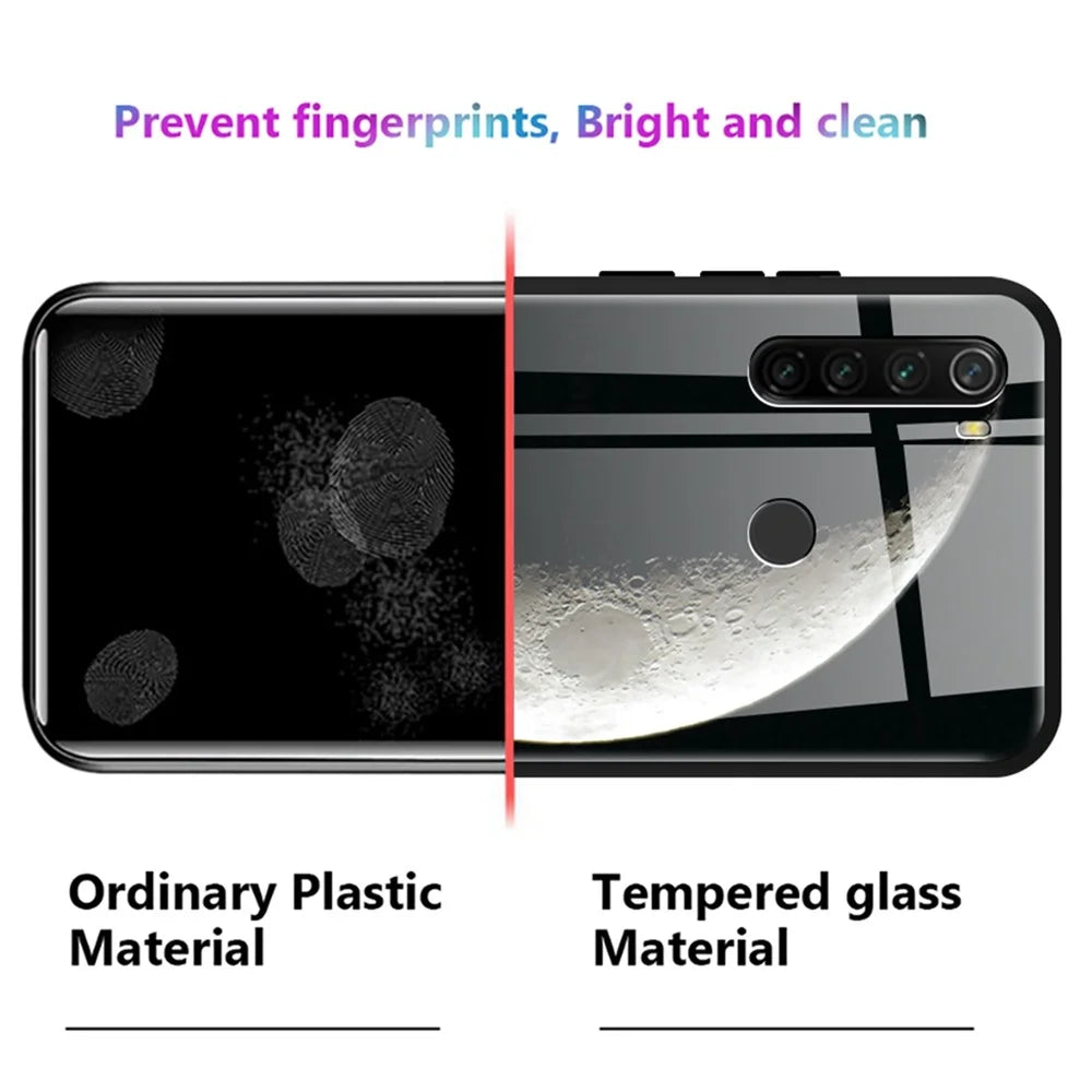 For Samsung Galaxy A13 4G Scratch-resistant Drop-proof Pattern Printing Design Tempered Glass Back + Soft TPU Case - Arrow - 4