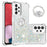 For Samsung Galaxy A13 4G TPU Case with Kickstand Quicksand Shockproof Cover - Silver / Hearts - 2