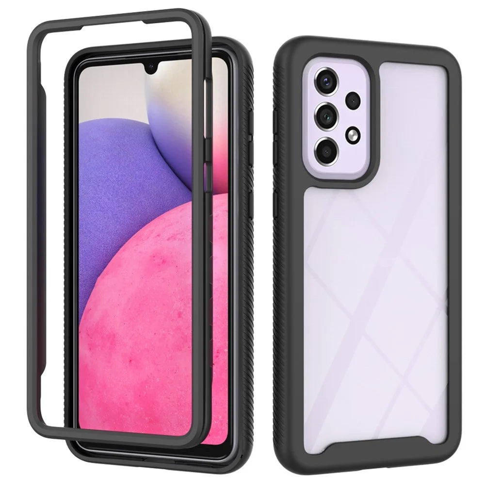 For Samsung Galaxy A33 5G TPU + PC + Acrylic Drop-resistant Mobile Phone Case Protective Cover - Black - 1