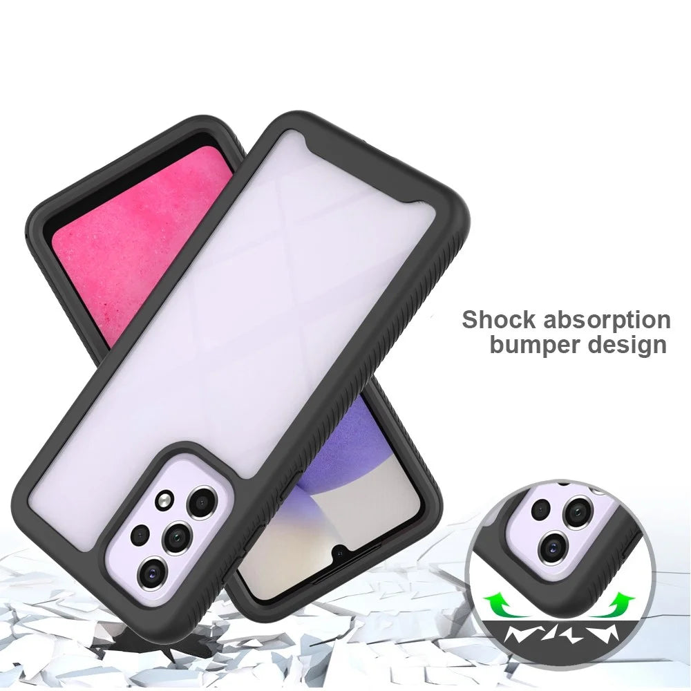For Samsung Galaxy A33 5G TPU + PC + Acrylic Drop-resistant Mobile Phone Case Protective Cover - Black - 4