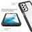 For Samsung Galaxy A23 4G / 5G (Global Version) TPU Bumper Transparent PC + Acrylic Back Case Anti-scratch Phone Cover - Black - 4
