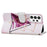 For Samsung Galaxy A13 4G Pattern Printing PU Leather Wallet Horizontal Stand Folio Cover with Wrist Strap - Tri-color Marble - 3