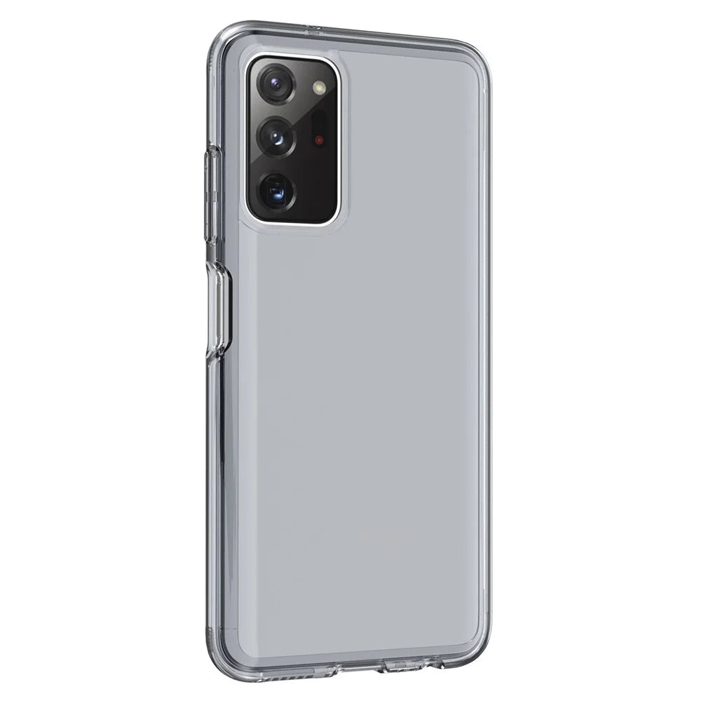 For Samsung Galaxy A03s (165.8mm) (US) Clear Crystal Phone Case Anti-Scratch Hard PC Soft TPU Well-Protected Cover - Grey - 2