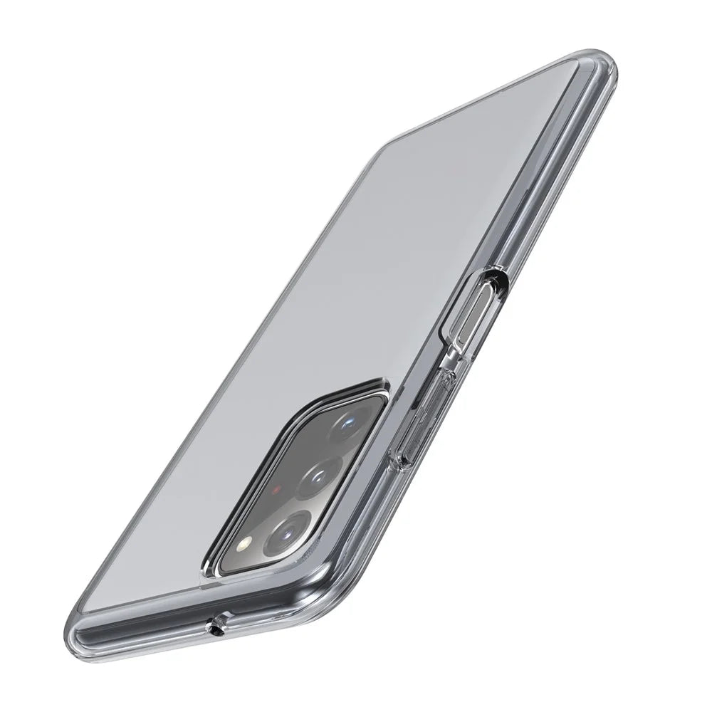 For Samsung Galaxy A03s (165.8mm) (US) Clear Crystal Phone Case Anti-Scratch Hard PC Soft TPU Well-Protected Cover - Grey - 6