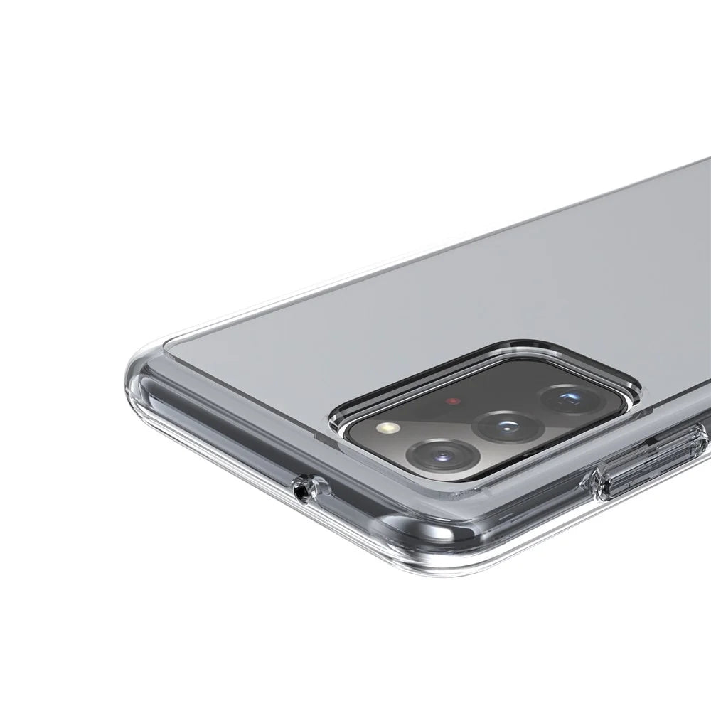 For Samsung Galaxy A03s (165.8mm) (US) Clear Crystal Phone Case Anti-Scratch Hard PC Soft TPU Well-Protected Cover - Grey - 7