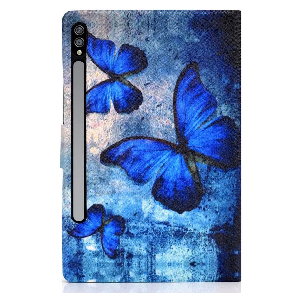 For Samsung Galaxy Tab S7 T870/Galaxy Tab S8 X700 X706 Anti-drop Pattern Printing Leather Tablet Case Protective Cover - Butterfly - 3