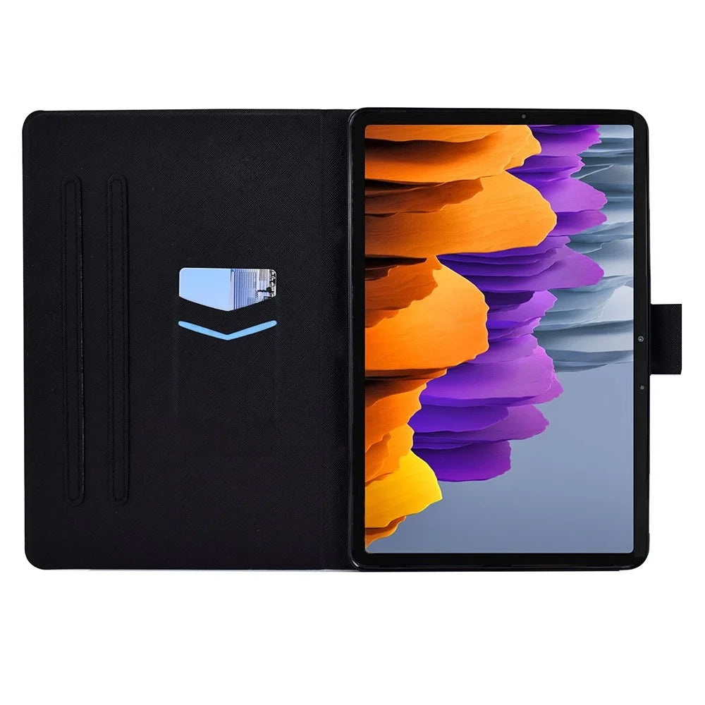 For Samsung Galaxy Tab S7 T870/Galaxy Tab S8 X700 X706 Anti-drop Pattern Printing Leather Tablet Case Protective Cover - Butterfly - 4