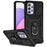For Samsung Galaxy A33 5G Slide Camera Cover Hard PC + Soft TPU Phone Case with Ring Kickstand - Black - 1