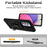 For Samsung Galaxy A33 5G Slide Camera Cover Hard PC + Soft TPU Phone Case with Ring Kickstand - Black - 2