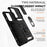 For Samsung Galaxy A33 5G Slide Camera Cover Hard PC + Soft TPU Phone Case with Ring Kickstand - Black - 4