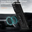 For Samsung Galaxy S21 FE 5G Ring Kickstand PC + TPU Hybrid Cover Slide Camera Protection Phone Case - Black - 3