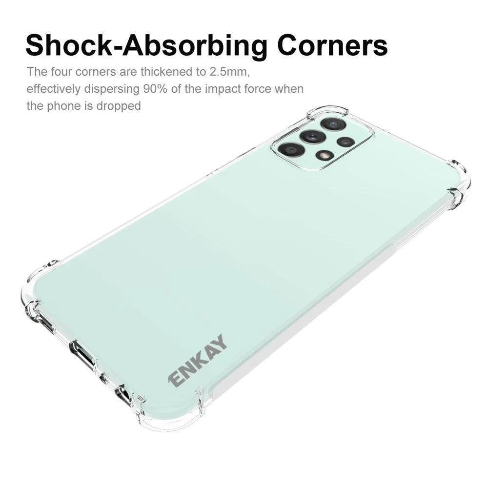 ENKAY HAT PRINCE for Samsung Galaxy A23 4G / 5G (Global Version) Transparent Anti-slip Phone Case Soft TPU Four Reinforced Corners Protection Cover - 2