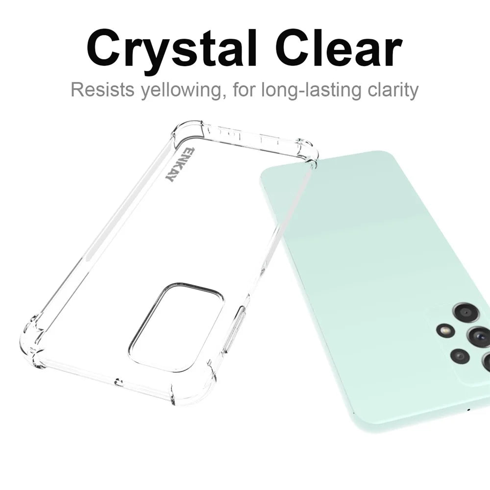 ENKAY HAT PRINCE for Samsung Galaxy A23 4G / 5G (Global Version) Transparent Anti-slip Phone Case Soft TPU Four Reinforced Corners Protection Cover - 5