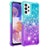 For Samsung Galaxy A23 4G / 5G (Global Version) TPU Case Gradient Quicksand Phone Back Cover - Sky Blue / Purple - 1