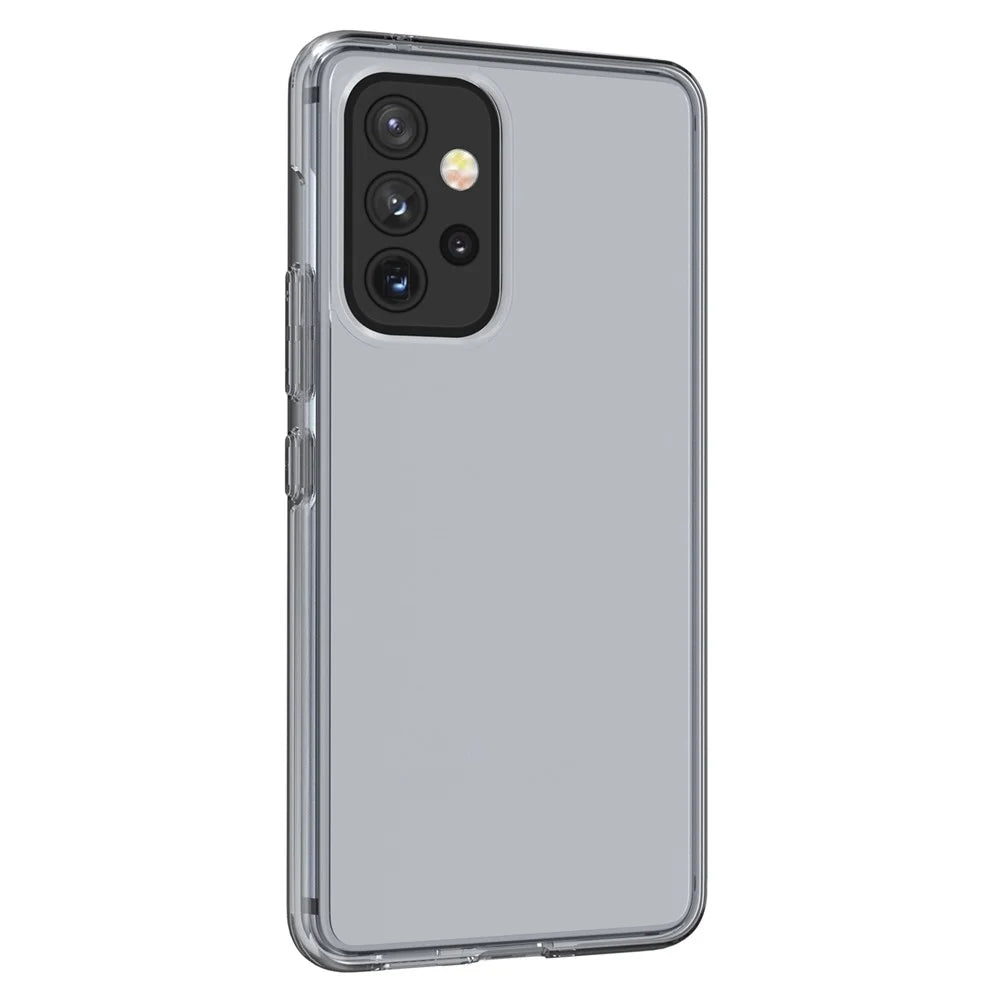 For Samsung Galaxy A33 5G Thicken Clear Phone Case Hard PC + Soft TPU Anti-Scratch Protective Cover - Transparent Grey - 2