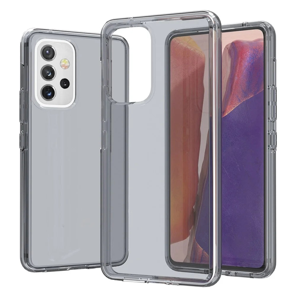 For Samsung Galaxy A53 5G Thicken Clear PC + TPU Phone Case Anti-Drop Protective Cover - Transparent Grey - 4