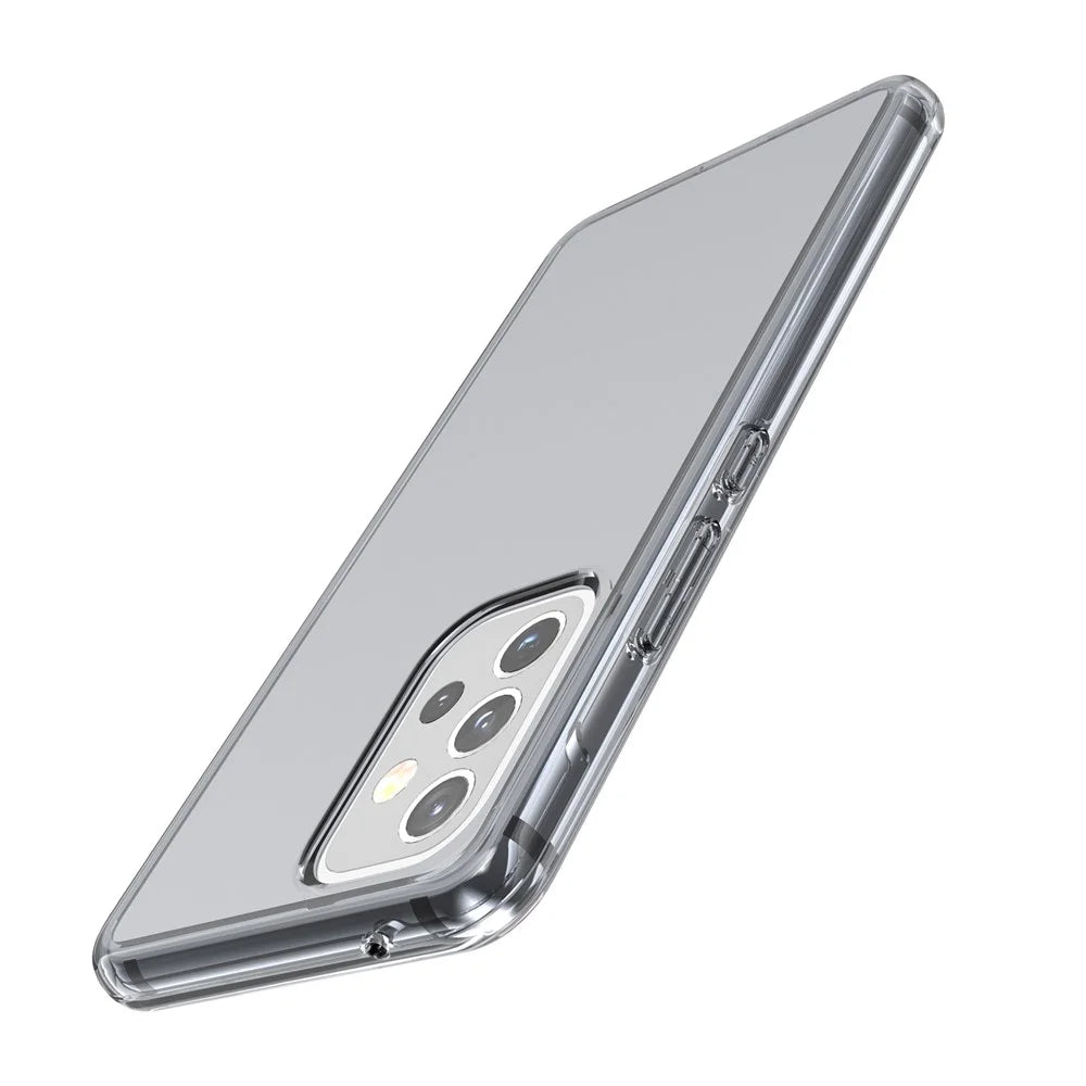 For Samsung Galaxy A53 5G Thicken Clear PC + TPU Phone Case Anti-Drop Protective Cover - Transparent Grey - 6