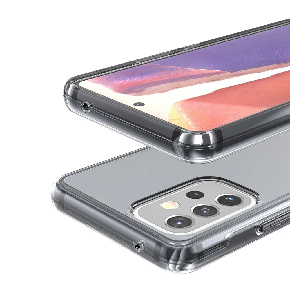 For Samsung Galaxy A53 5G Thicken Clear PC + TPU Phone Case Anti-Drop Protective Cover - Transparent Grey - 7