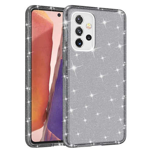 For Samsung Galaxy A53 5G Stylish Glitter Phone Case PC + TPU Clear Thicken Anti-drop Cover - Grey - 1