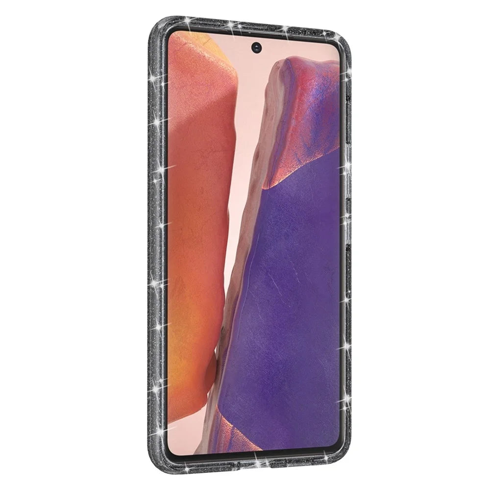 For Samsung Galaxy A53 5G Stylish Glitter Phone Case PC + TPU Clear Thicken Anti-drop Cover - Grey - 3