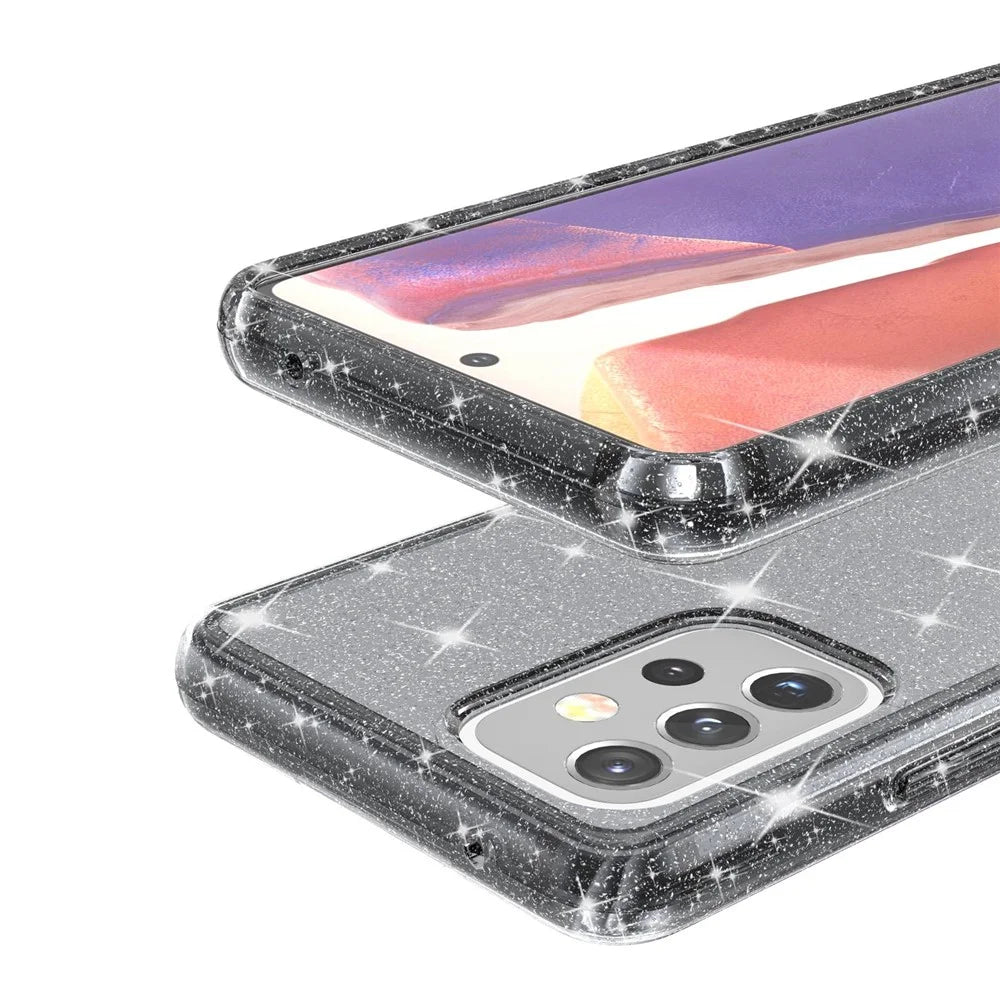 For Samsung Galaxy A53 5G Stylish Glitter Phone Case PC + TPU Clear Thicken Anti-drop Cover - Grey - 7