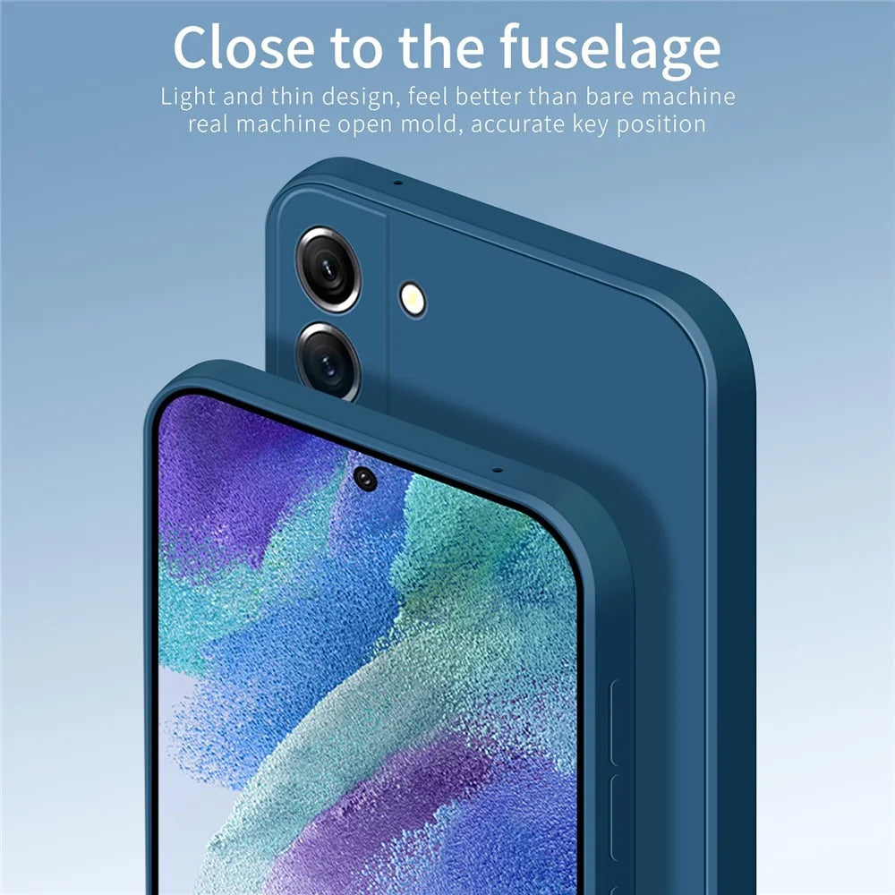 PINWUYO Soft TPU Phone Case for Samsung Galaxy S21 FE 5G, Precise Cutout Anti-Scratch Protective Phone Cover - Blue - 4