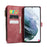 For Samsung Galaxy S22+ 5G Phone Cases with Strap CASEME C30 Zipper Multiple Card Holder PU Leather Cover - Red - 2