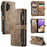For Samsung Galaxy A32 5G / M32 5G Phone Cases with Strap CASEME C30 Zipper Multiple Card Holder PU Leather Cover - Brown - 1