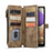 For Samsung Galaxy A32 5G / M32 5G Phone Cases with Strap CASEME C30 Zipper Multiple Card Holder PU Leather Cover - Brown - 2