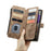 For Samsung Galaxy A32 5G / M32 5G Phone Cases with Strap CASEME C30 Zipper Multiple Card Holder PU Leather Cover - Brown - 4