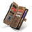 For Samsung Galaxy A32 5G / M32 5G Phone Cases with Strap CASEME C30 Zipper Multiple Card Holder PU Leather Cover - Brown - 5