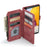 For Samsung Galaxy A13 4G Phone Cases with Strap CASEME C30 Zipper Multiple Card Holder PU Leather Cover - Red - 4