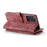 For Samsung Galaxy A13 4G Phone Cases with Strap CASEME C30 Zipper Multiple Card Holder PU Leather Cover - Red - 7