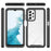 For Samsung Galaxy A23 5G (Global Version) / 4G Phone Case 3 in 1 TPU + PC Phone Cover with PET Screen Protector - Black - 5