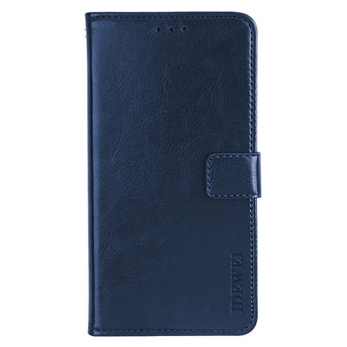 IDEWEI Crazy Horse Textured Case for Samsung Galaxy A53 5G, PU Leather Wallet Book Flip Folio Stand View Cover - Dark Blue - 1